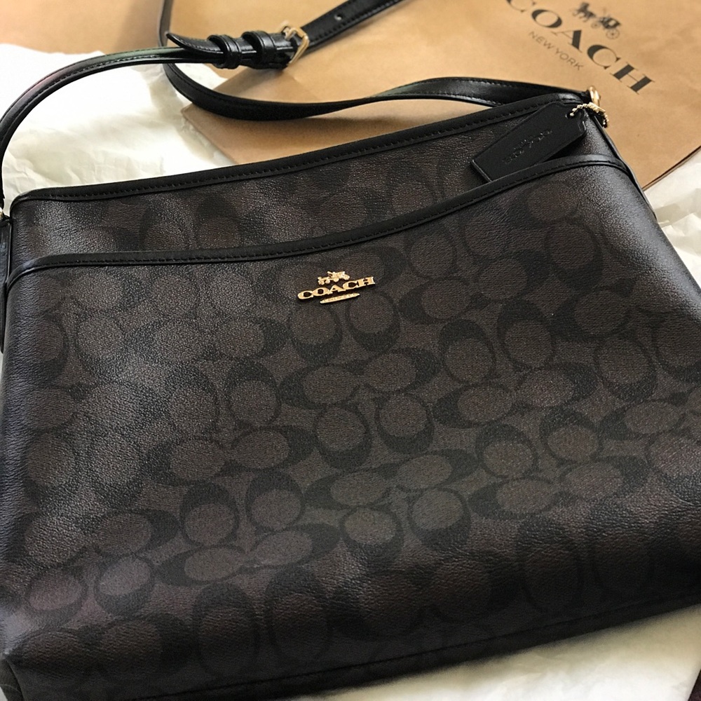 Coach Signature brown crossbody